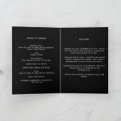 Uitvaartprogramma van de zwarte gouden foto van Eu Bedankkaart (Binnen)