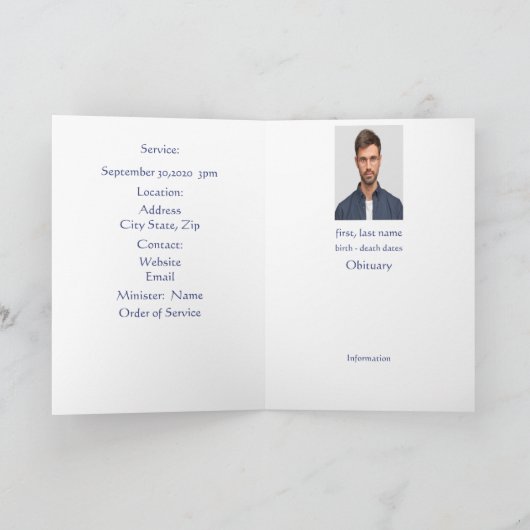 Uitvaartprogramma Wolf Terugkijkend uit het bos Programma (Binnen)