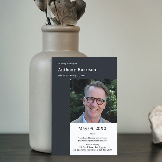 Uitvaartservice Aangepaste foto Kaart