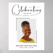 Uitvaartviering Van Levensfoto Poster (Voorkant)