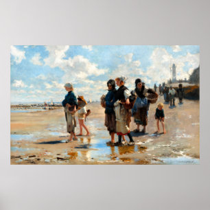 Uitvaren om te vissen door John Singer Sargent Poster