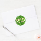 Uitverkocht Gold Green Golf Green Lux Estate Agent Ronde Sticker (Envelop)