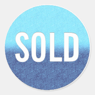 Uitverkocht Ombre Ocean Beach makelaar Ronde Sticker