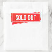 Uitverkocht Rechthoekige Sticker (Tas)