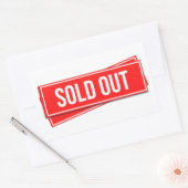 Uitverkocht Rechthoekige Sticker (Envelop)