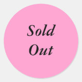 Uitverkocht Ronde Sticker (Voorkant)