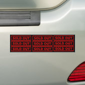 Uitverkocht sticker set (Op auto)