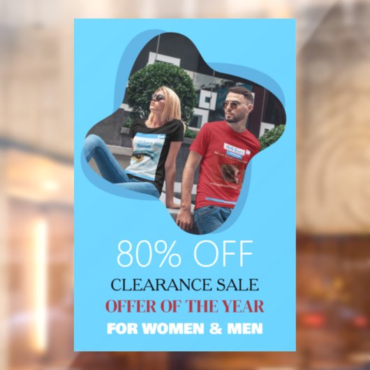 Uitverkoop Aanbieding Aangepaste vensterklemming Raamsticker (Vel 2)