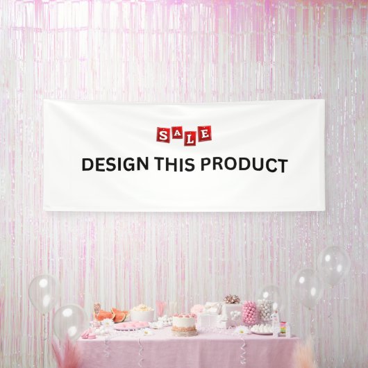 UITVERKOOP! Banner - 4'x10' - Binnen - Op maat (Feest)