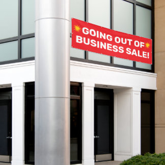 Uitverkoop Banner Bedrijfsbeëindiging