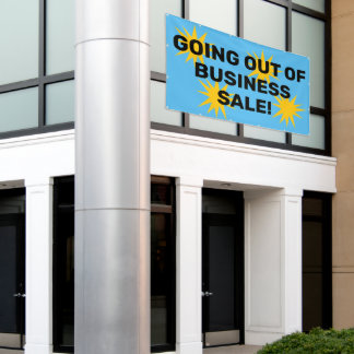Uitverkoop Banner Bedrijfsbeëindiging