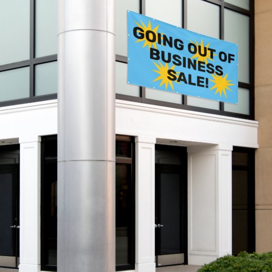 Uitverkoop Banner Bedrijfsbeëindiging (Buitenkant Gebouw)