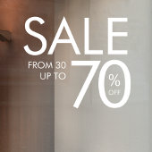 Uitverkoop Bedrijf | Minimalistische Witte Winkel Raamsticker