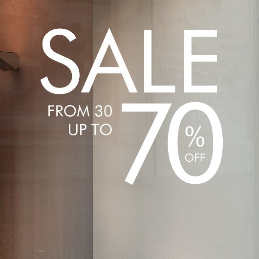 Uitverkoop Bedrijf | Minimalistische Witte Winkel Raamsticker