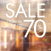 Uitverkoop Bedrijf | Minimalistische Witte Winkel Raamsticker (Vel 2)