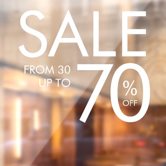 Uitverkoop Bedrijf | Minimalistische Witte Winkel Raamsticker (Vel 2)