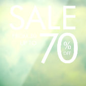 Uitverkoop Bedrijf | Minimalistische Witte Winkel Raamsticker (Vel 3)