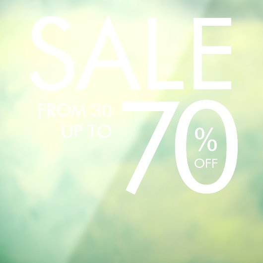 Uitverkoop Bedrijf | Minimalistische Witte Winkel Raamsticker (Vel 3)