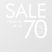 Uitverkoop Bedrijf | Minimalistische Witte Winkel Raamsticker (Vel)