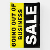 Uitverkoop bij bedrijfsbeëindiging Groot Spandoek (Verticaal)