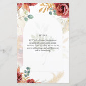 UITVERKOOP! Boho Bourgogne Goud Bloemen Land Barn  (Achterkant)