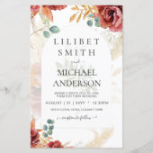 UITVERKOOP! Boho Bourgogne Goud Bloemen Land Barn  (Voorkant)