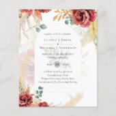 UITVERKOOP! Boho Bourgogne Goud Bloemen Land Barn  (Voorkant)