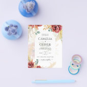 UITVERKOOP! Boho Bourgogne Goud Bloemen Land Barn  Flyer (Enkel)