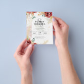 UITVERKOOP! Boho Bourgogne Goud Bloemen Land Barn  Flyer (Hand)