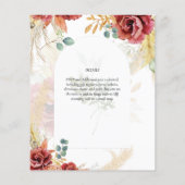 UITVERKOOP! Boho Bourgogne Goud Bloemen Land Barn  Flyer (Achterkant)