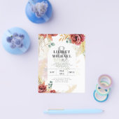 UITVERKOOP! Boho Bourgogne Goud Bloemen Land Barn  Flyer (Enkel)