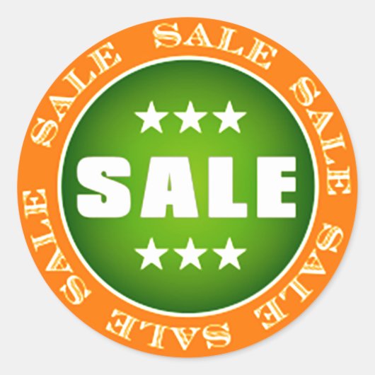 Uitverkoop Bord Ronde Sticker (Voorkant)