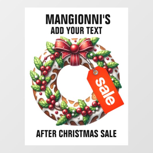 UITVERKOOP BORDJE RAAMSTICKER (Vel)