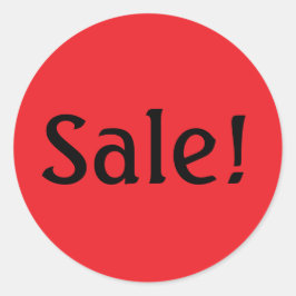 Uitverkoop Eenvoudige Rode Sticker Rond Cirkel