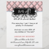 UITVERKOOP Flyer Mode Sieraden Salon Make-up Geste (Achterkant)