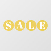 Uitverkoop in modern winkelraam gele raamfolie raamsticker (Vel)