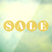 Uitverkoop in modern winkelraam gele raamfolie raamsticker (Vel 3)