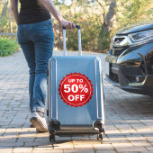 Uitverkoop Korting Procentuele Promotie Rode Aanbi Sticker (Koffer Insitu)