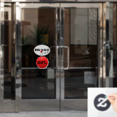 Uitverkoop Korting Raamsticker (Kantoordeur)