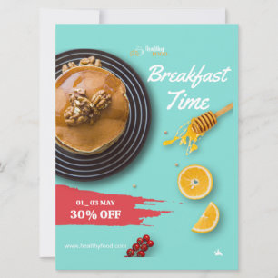 Uitverkoop ontbijt, Coffee Shop Ontbijtmenu Kaart