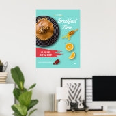 Uitverkoop ontbijt, Coffee Shop Ontbijtmenu Poster (Thuiskantoor)