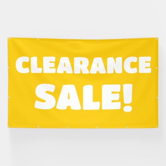 Uitverkoop opruimen! gele banner (Horizontaal)