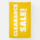 Uitverkoop opruimen! gele banner (Verticaal)