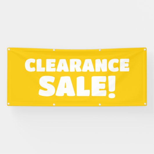 Uitverkoop opruimen! gele banner (Horizontaal)