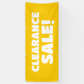 Uitverkoop opruimen! gele banner (Verticaal)