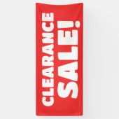 Uitverkoop opruimen! rode banner (Verticaal)