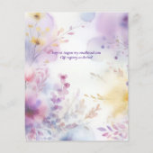 UITVERKOOP! Paarse gele bloemenbruiloft (Achterkant)