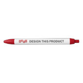 UITVERKOOP! Pen - Blauwe inkt - Op maat - Rood - S (Voorkant)