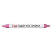 UITVERKOOP! Pen - Rode inkt - Op maat - Roze - Set (Voorkant)