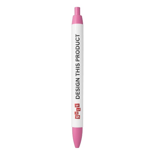 UITVERKOOP! Pen - Rode inkt - Op maat - Roze - Set (Voorkant Verticaal)